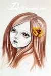 'Delicate Flower' : Colored Sketch on paper 8.2x11.7"