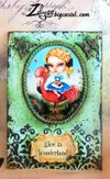 LE 'Alice & Flamingo' : decorative plaque 5.5x7.8" (Limited edition)