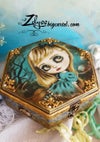 LAST ONE 'Blythe Alice' : Decorated wooden box 9.44x9.44x3.14"