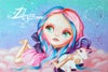 'Blythe & Unicorn' : FINE ART Print