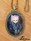 'Blythe' : Resin Cameo necklace