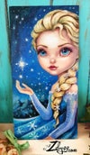 'Elsa' : Acrylics+oils painting 7.87x15.75"=50% OFF!!