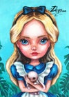 'Alice' : Acrylics' painting 5x7"