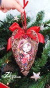 'Sleeping Beauty' : Handmade wooden ornament 
