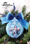 'Frostine' : Handmade Decorated Christmas ball 6.69X5.11"/17X13cm