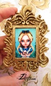 'Alice' : Miniature Fine art print inside handmade frame+FREE STICKER!!