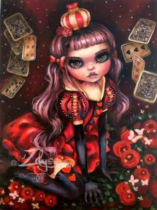 'RED HEART QUEEN' - A4 Size print 21x29.7cm/8x12" approx. (with border)