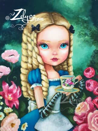 'ALICE'S TEACUP' - A4 Size print 21x29.7cm/8x12" approx. (with border)