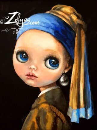'BLYTHE WITH PEARL EARRING' - print 20x25cm/8x10" approx. (with border)