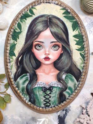 'THE GIRL WHO DECIDED TO GROW UP' -acrylics painting- 13.8x10.2"/35x26cm